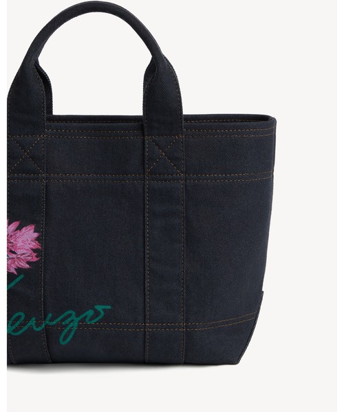 ショルダーバッグ 'KENZO Tulip' スモール トートバッグ イン デニムライク ツイル メンズの画像