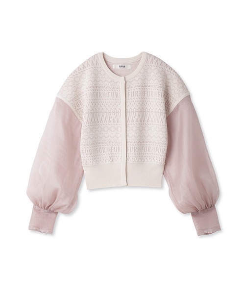 「FURFUR」 ニットカーディガン ONE SIZE ブルー レディース_画像6