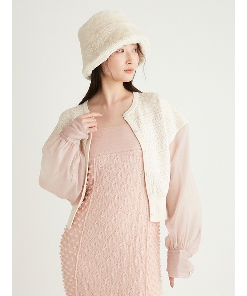 「FURFUR」 ニットカーディガン ONE SIZE ブルー レディース_画像7