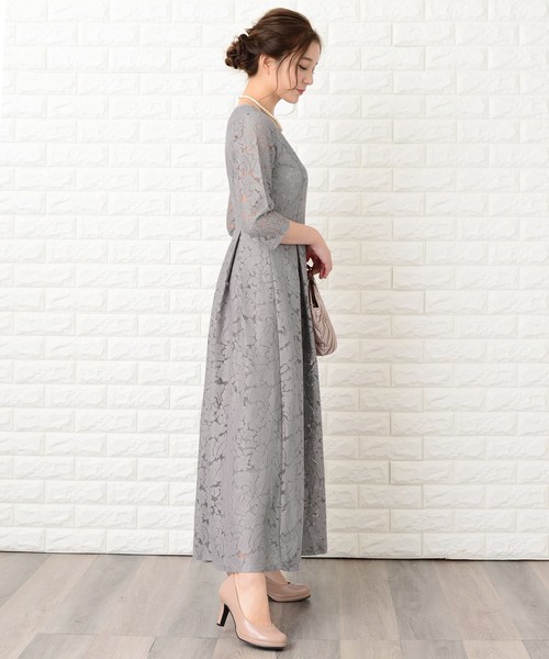 【美品】les copains 42 XL(LL) ワンピース グレー 美品】les copains 42 XL(LL) ワンピース グレーの通販 by