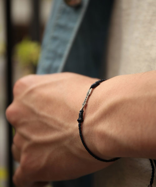 【 】Braided l Bracelet ブレスレット amp japan ブレスレット Braid Waxed Cord Bracelet -Puzzle