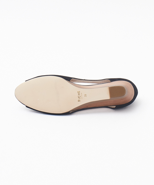 PICHE ABAHOUSE パンプス バタフライカットオープントゥパンプス