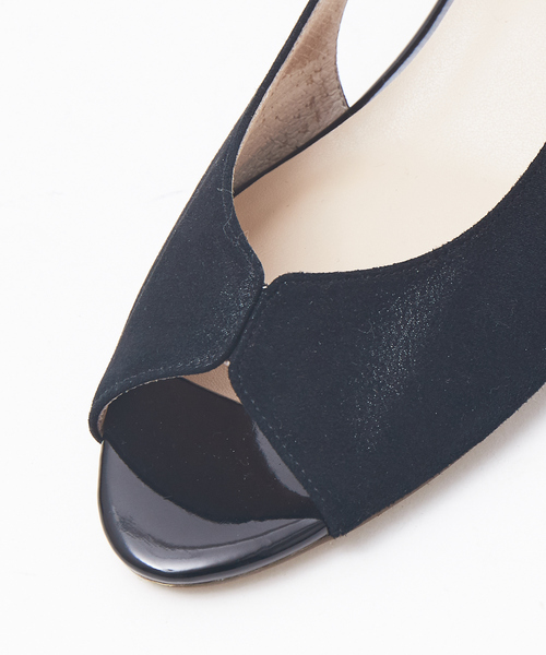 PICHE ABAHOUSE パンプス バタフライカットオープントゥパンプス