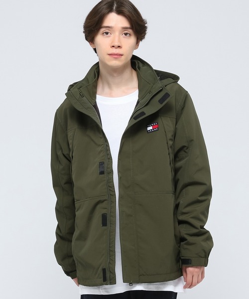   JEANS トミージーンズ　中綿ジャケット　ナイロンジャケット　L TOMMY JEANS（トミー・ジーンズ） ブルゾン アウター 3 in 1 ナイロン