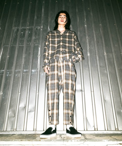 シャツ EFFECTEN エフェクテン / Rougeburg button sleeve CH shirts メンズ レディース