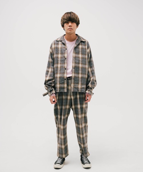 シャツ EFFECTEN エフェクテン / Rougeburg button sleeve CH shirts メンズ レディース