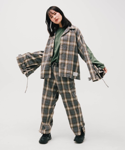 シャツ EFFECTEN エフェクテン / Rougeburg button sleeve CH shirts メンズ レディース
