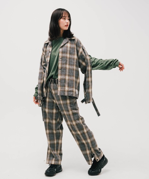 シャツ EFFECTEN エフェクテン / Rougeburg button sleeve CH shirts メンズ レディース
