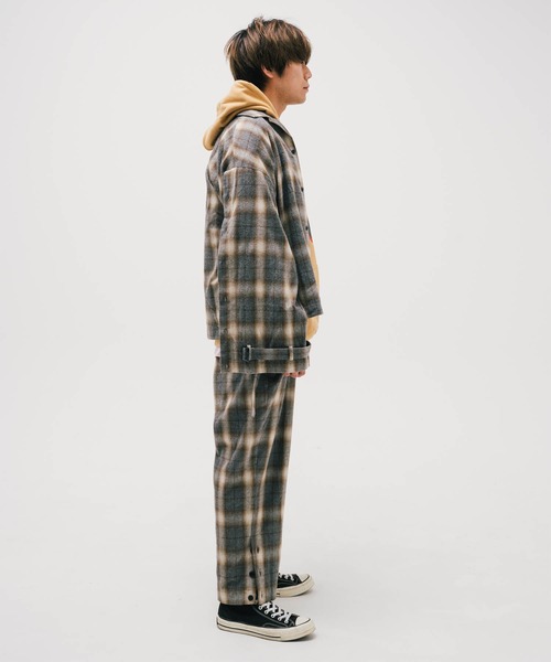 シャツ EFFECTEN エフェクテン / Rougeburg button sleeve CH shirts メンズ レディース