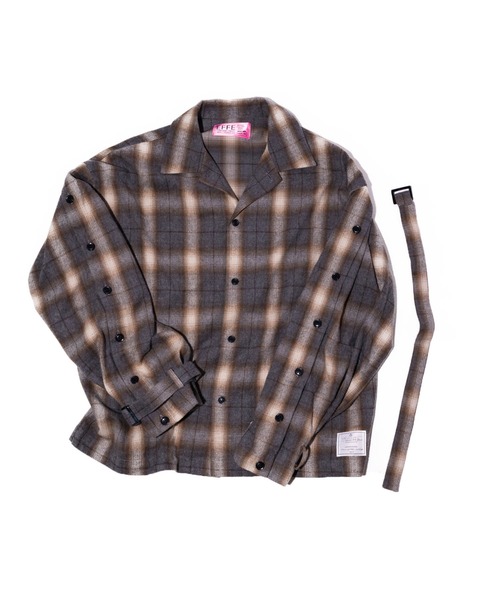 シャツ EFFECTEN エフェクテン / Rougeburg button sleeve CH shirts メンズ レディース