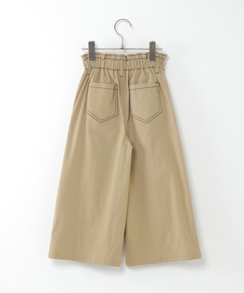 ikka（イッカ） パンツ ストレッチ配色ステッチワイドパンツ（120