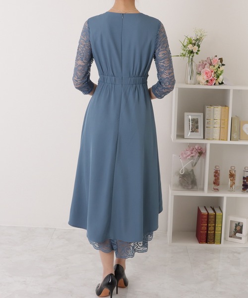 Lace Ladies（レースレディース） ワンピース 裾レース ウエスト絞り
