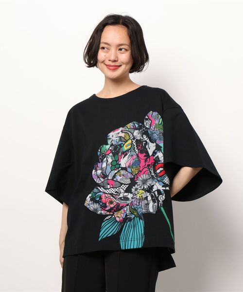 tシャツ Tシャツ 122641：花アップリケプルオーバー