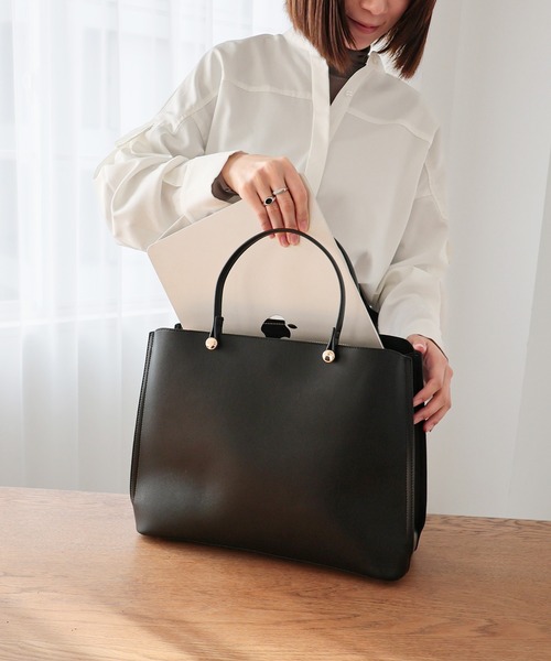 MIAN（ミアン） トートバッグ CLIVIA / 横型A4トートバッグ レディース