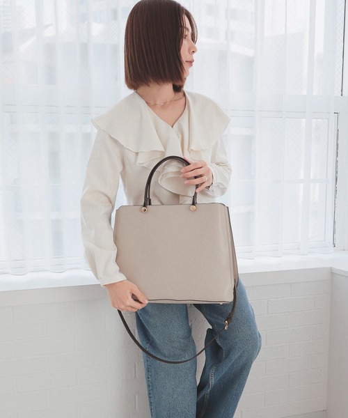 トートバッグ 入学式 CLIVIA / 横型A4トートバッグ レディースの画像