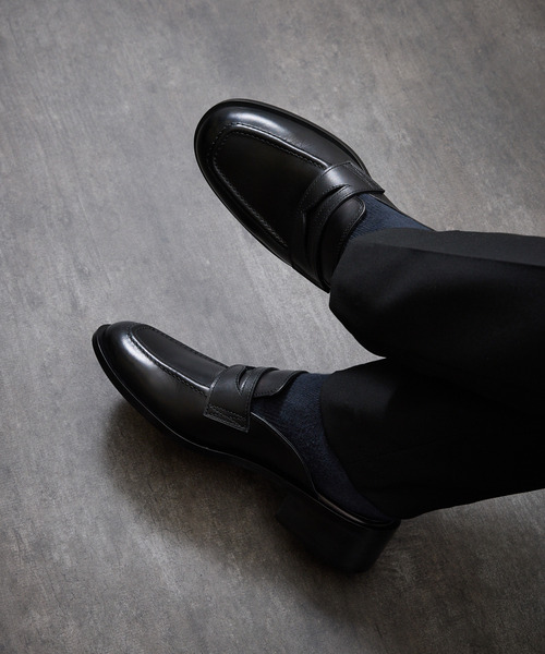 PADRONE スリッポン パドローネ / BL CUT OFF LOAFERS カット