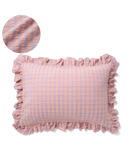 Francfranc（フランフラン） ベッド 寝具 フリルチェック まくらカバー