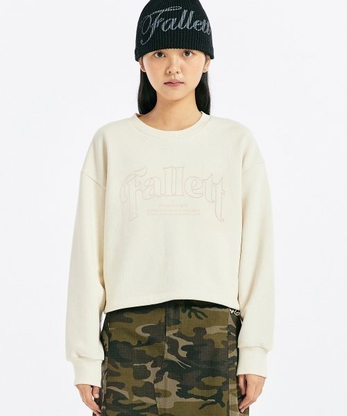 トレーナー スウェット A'GEM/9 × .kom「FALLETT/ファレット」DRAWSTRING HEM SWEATSHIRT/裾ドローコード