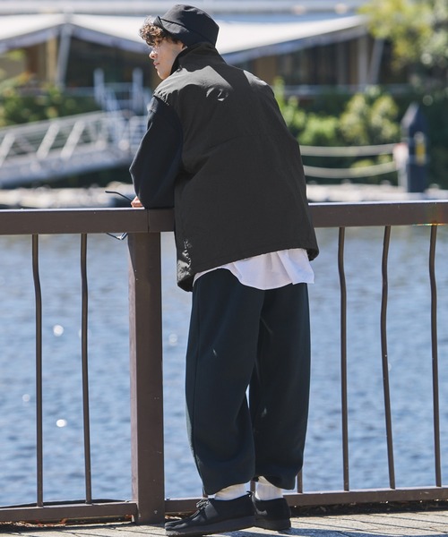 HECT ベスト ジレ 「HECT」Water Repellent Nylon Half Zip Vest / 撥