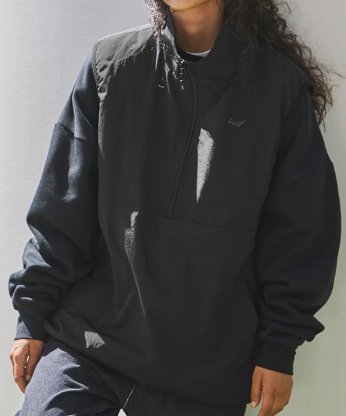HECT ベスト ジレ 「HECT」Water Repellent Nylon Half Zip Vest / 撥