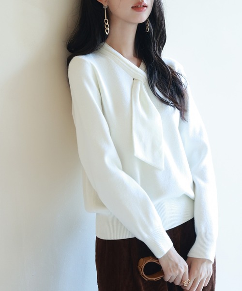 SAISON DE PAPILLON（セゾンドパピヨン） ニット セーター リボン