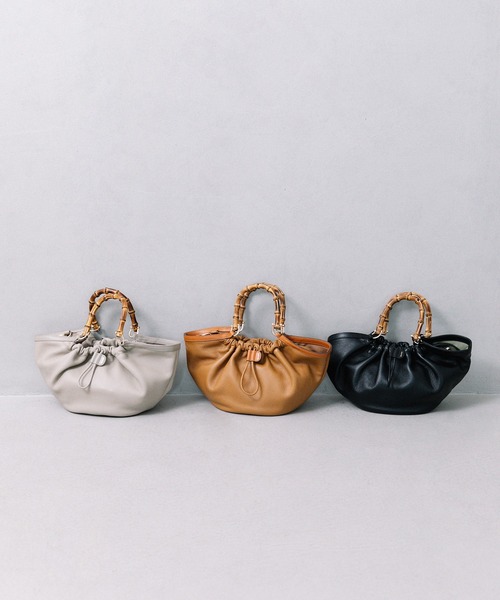 Beau're（ヴュレ） トートバッグ BEAURE カウレザー バンブー ハンドル