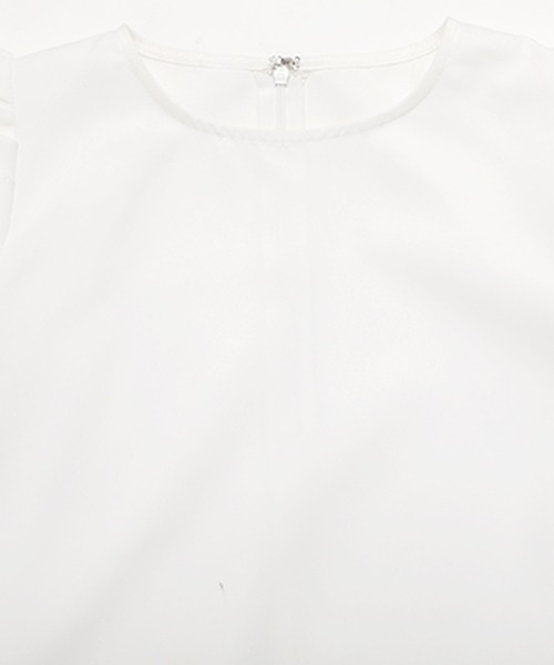 Fit more（フィットモア） ブラウス シャツ 裾フリルフレアトップス