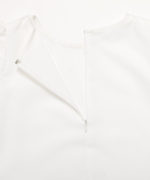 Fit more（フィットモア） ブラウス シャツ 裾フリルフレアトップス