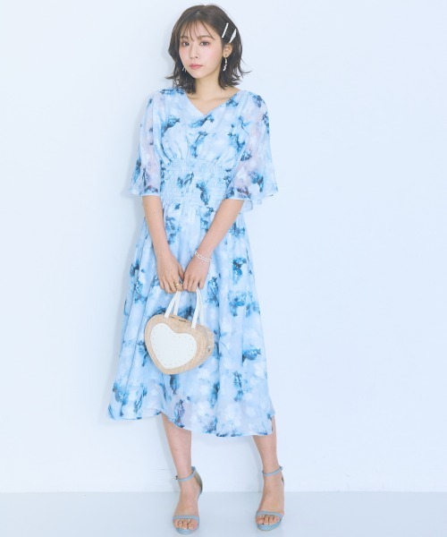 marun（マルン） ワンピース 夏 半袖 「大きいサイズ」 袖スリット