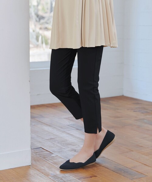 Tiaclasse パンツ 「日本製」ドライモーメント裾スリットパンツ