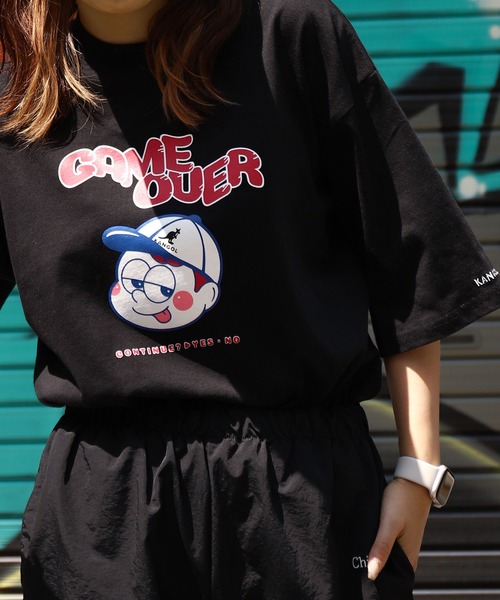KANGOL（カンゴール） tシャツ 別注 コラボ 90s イラストプリント