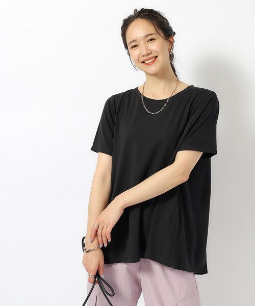 SHOO・LA・RUE tシャツ 「UV」後ろ姿で魅せる とろみバック