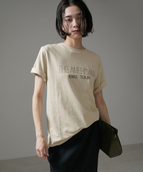 tシャツ Tシャツ 「Americana for SALON」別注ロゴプリントTシャツ 