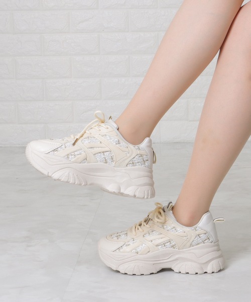 Lace Ladies（レースレディース） スニーカー ミックス ツイード