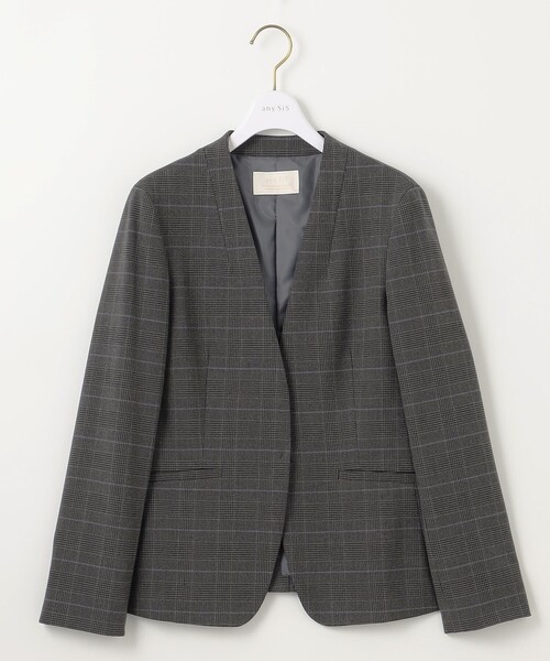 ANY SIS（エニィスィス） ジャケット ノーカラージャケット 「保温効果