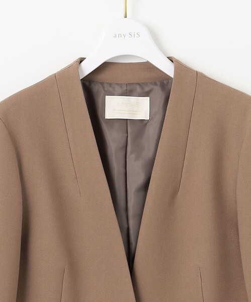 ANY SIS（エニィスィス） ジャケット ノーカラージャケット 「保温効果