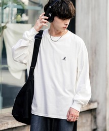 tシャツ 「KANGOL/カンゴール」別注コラボオーバーサイズワンポイント刺繍長袖Tシャツ/ロンT メンズ レディース｜ZOZOTOWN Yahoo!店