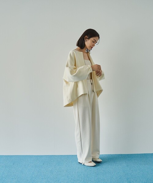 美品☆ヘルノ　ノーカラージャケット　ブルゾン ダブルジップ　ブランドロゴ　XL SALE] HERNO ヘルノ ストレッチナイロン ライトブルゾン