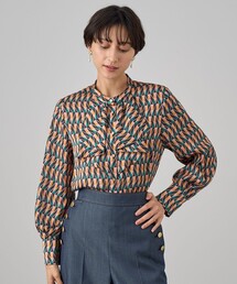 2024AW 3.9万 ANAYI アナイ カラーグラフィック フリル ブラウス ANAYI（アナイ） ブラウス シャツ カラーグラフィックフリル ブラウス