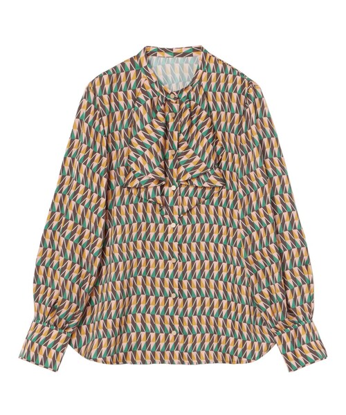 ANAYI（アナイ） ブラウス シャツ カラーグラフィックフリル ブラウス