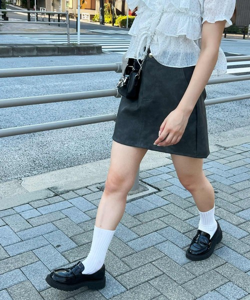 frunco スカート マットレザー台形ミニスカート : ZOZOTOWN Yahoo!店