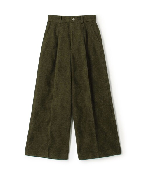 MACPHEE ハイウエストパンツ MACPHEE パンツ ブラッシュドウール ハイウエストパンツ
