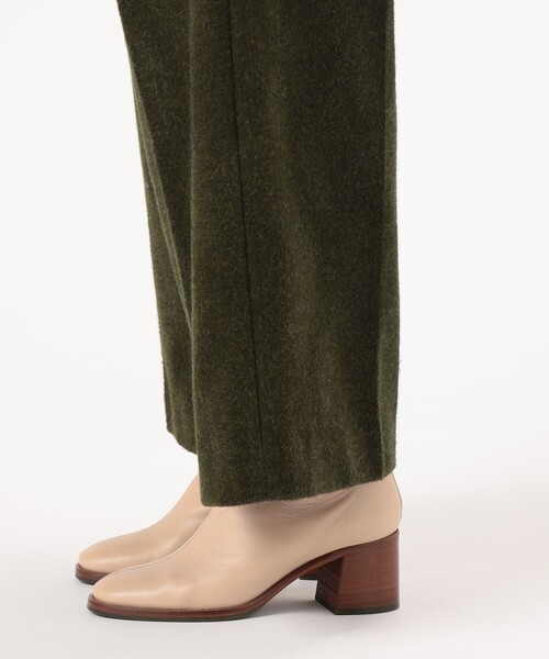 MACPHEE パンツ ブラッシュドウール ハイウエストパンツ