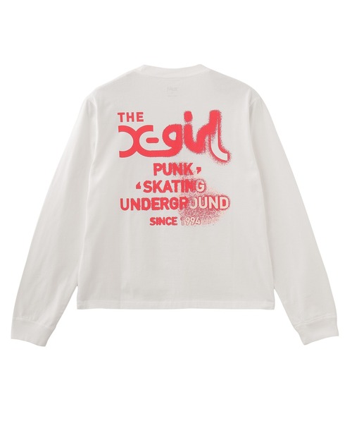 X-girl tシャツ RUSTY LOGO L/S TEE レディース : ZOZOTOWN
