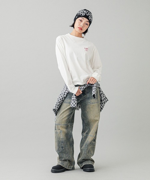 X-girl tシャツ RUSTY LOGO L/S TEE レディース : ZOZOTOWN