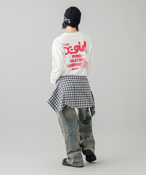 トップス x-girl RUSTY LOGO L/S TEE X-girl tシャツ RUSTY LOGO L/S TEE レディース : ZOZOTOWN