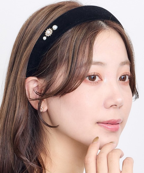 ビジューカチューシャ（色：ブラック系）のおすすめ人気商品一覧