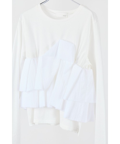 Mewl tシャツ フリルビスチェドッキングトップス レディース