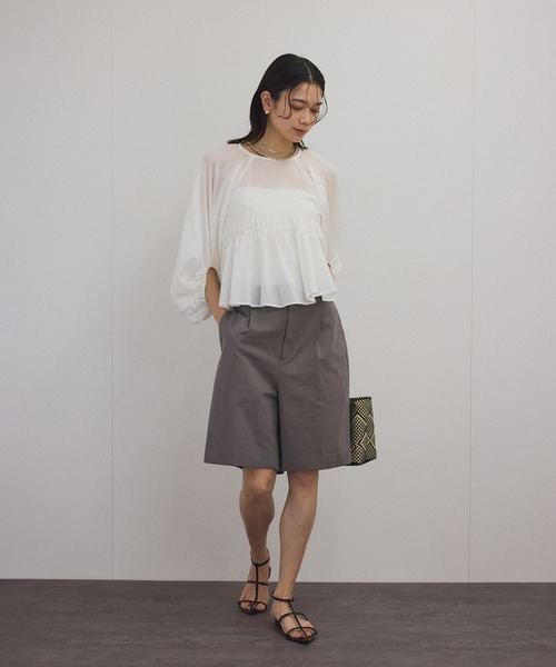 ツイード／ウールメルトン ショートパンツ | LANVIN en Bleu (Women