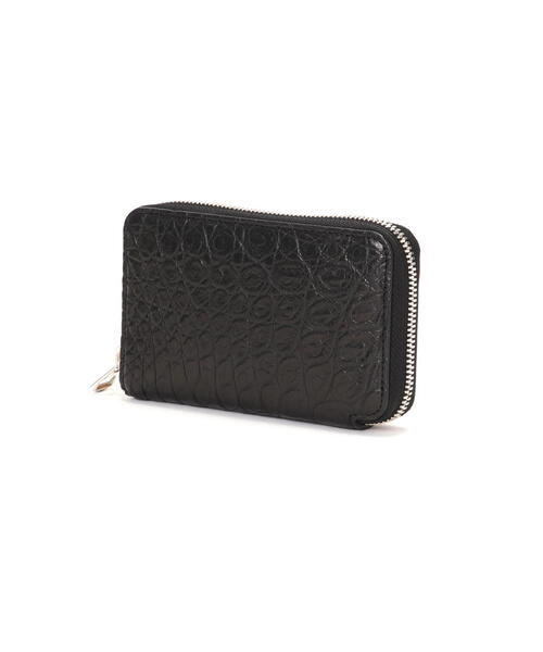 【美品】itti イッチ クロコダイル 二つ折り財布 ブラック CRISTY COIN CARD WLT｜AI CROCO 藍染クロコダイルレザー使用